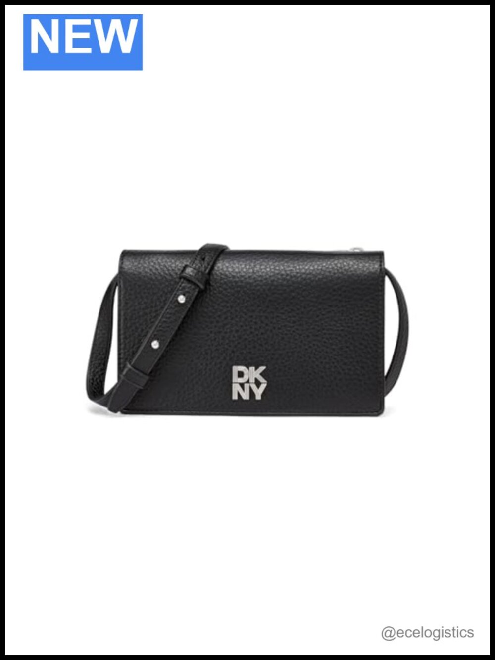 Faux Leather Crossbody Wallet on a String with Letter Print